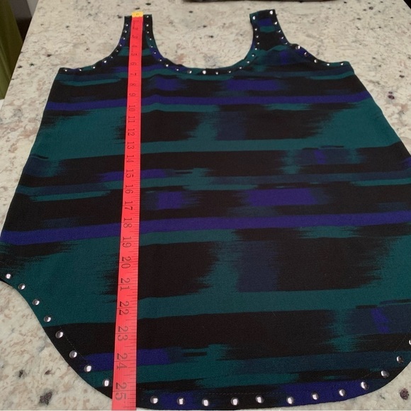 Dynamite Studded Abstract Tank Top Teal Purple Black Size M (c.2010) - Picture 14 of 14